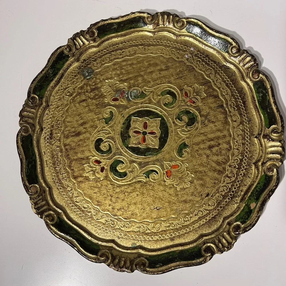 Vintage Florentine Hand Painted Tray Platter - Picture 5 of 5